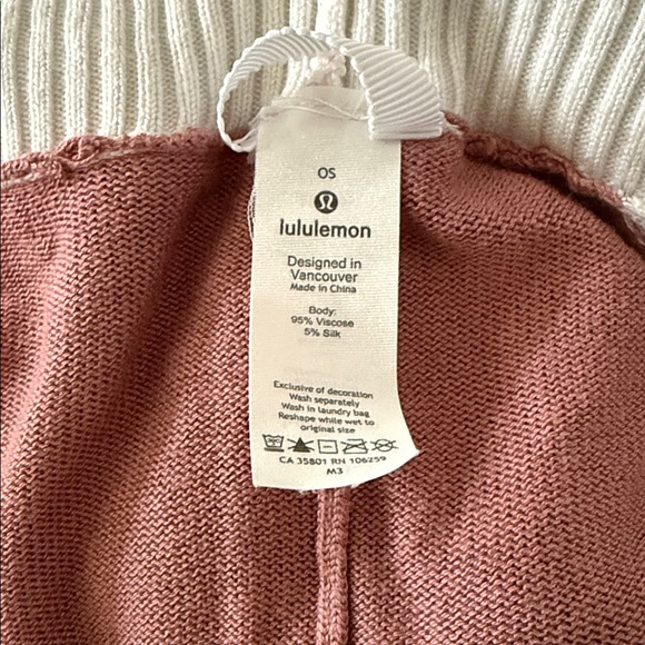 Lululemon Hatha Wrap-Quicksand / Misty Pink / White / Heathered Core Light Grey - Picture 10 of 11